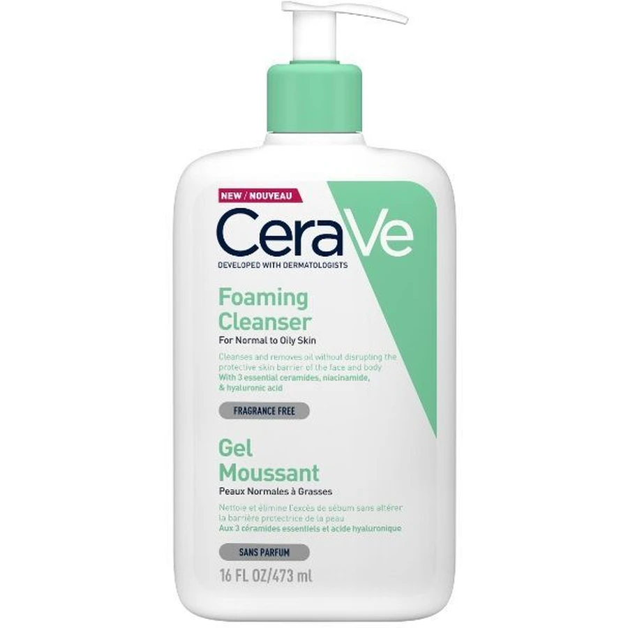 CeraVe Пінний очищувальний гель для нормальної та жирної шкіри 473 мл: ціни та характеристики