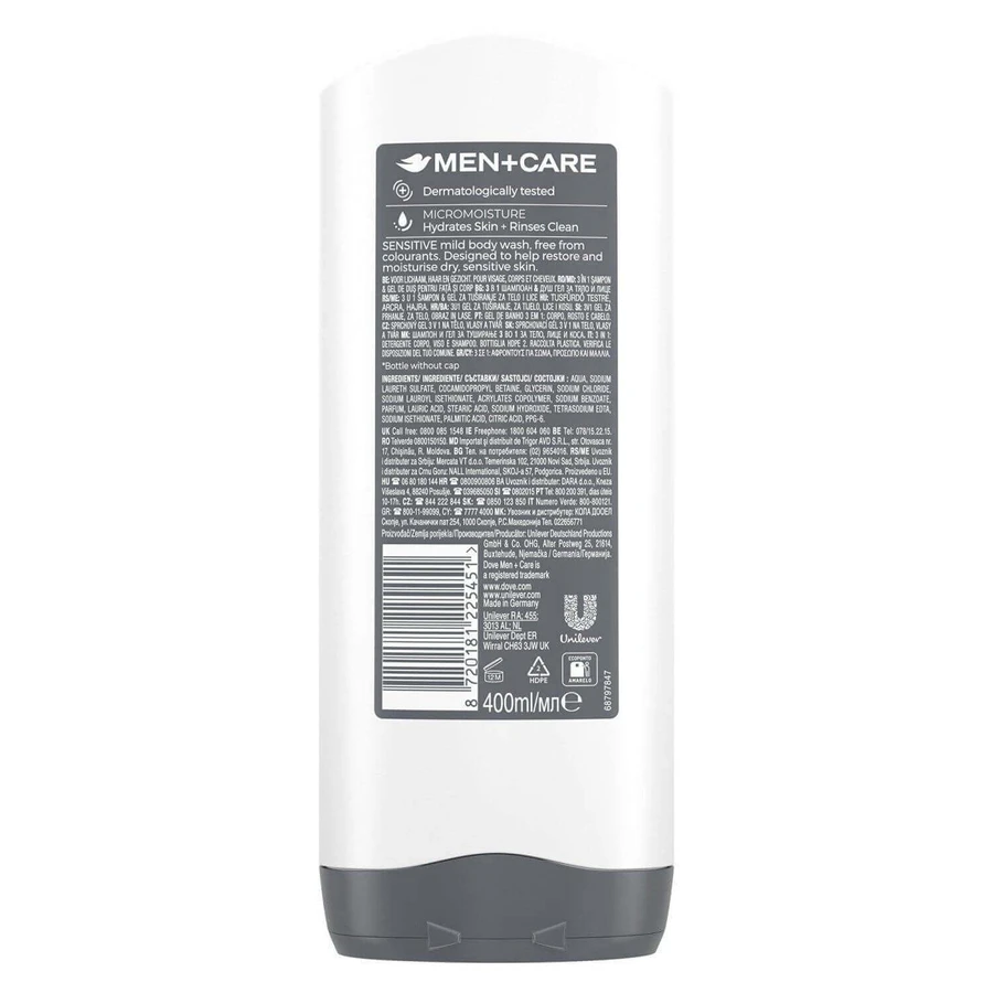 Гель для душа Dove Men Sensitive 400 мл: цены и характеристики
