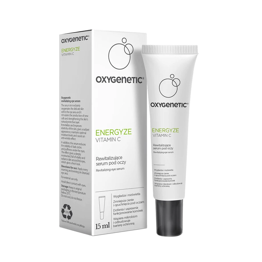 Oxygenetic Energyze Вітамін С, відновлююча сироватка для шкіри навколо очей, 15 мл: ціни та характеристики