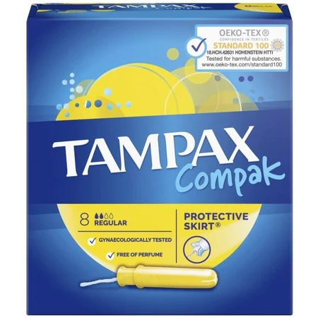 Тампоны Tampax Compak Regular Single c аппликатором 8 шт: цены и характеристики