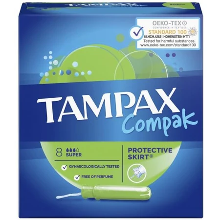 Тампони Tampax Compak Super Single c аплікатором 8 шт : ціни та характеристики