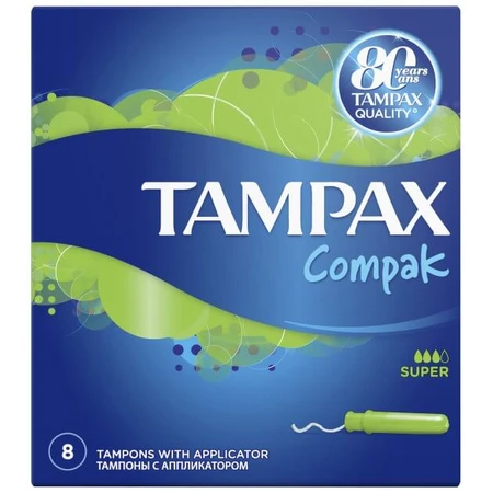 Тампони Tampax Compak Super Single c аплікатором 8 шт : ціни та характеристики