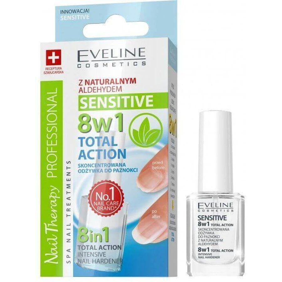 Eveline SPA Nail Therapy Total Action 8v1 Лак для чутливих нігтів 12 мл: ціни та характеристики