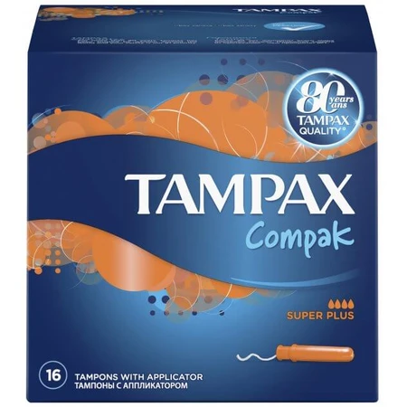 Тампони Tampax Compak Super Plus з аплікатором 16 шт : ціни та характеристики