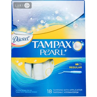 Тампони Tampax Discreet Pearl Regular з аплікатором 18 шт 