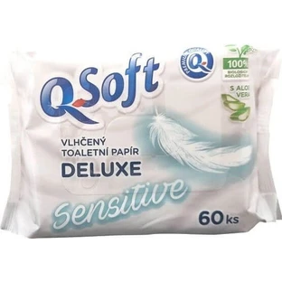 Туалетний папір Q Soft Moisturized Туалетний папір Sensit. Deluxe 1×60 шт, туалетний папір, зволожений