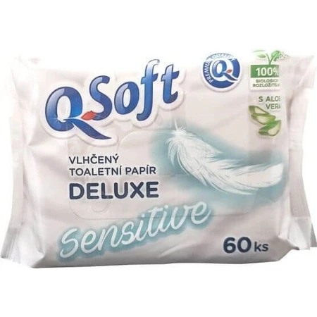 Q Soft Влажная туалетная бумага Sensit. Deluxe 1×60 шт, увлажненная туалетная бумага: цены и характеристики