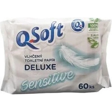 Q Soft Влажная туалетная бумага Sensit. Deluxe 1×60 шт, увлажненная туалетная бумага: цены и характеристики