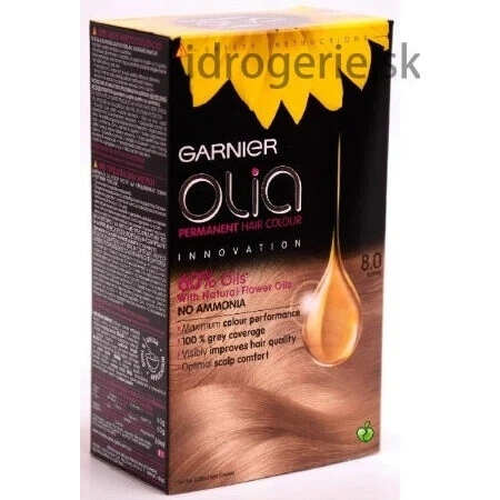 Набір для перманентної фарби для волосся Garnier Olia 8.0 Blond 1×1, перманентна фарба для волосся: ціни та характеристики