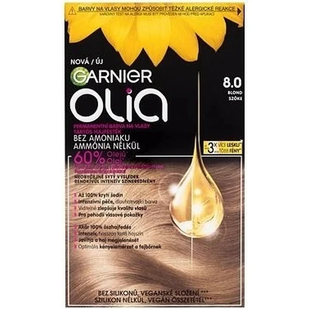 Набір для перманентної фарби для волосся Garnier Olia 8.0 Blond 1×1, перманентна фарба для волосся: ціни та характеристики