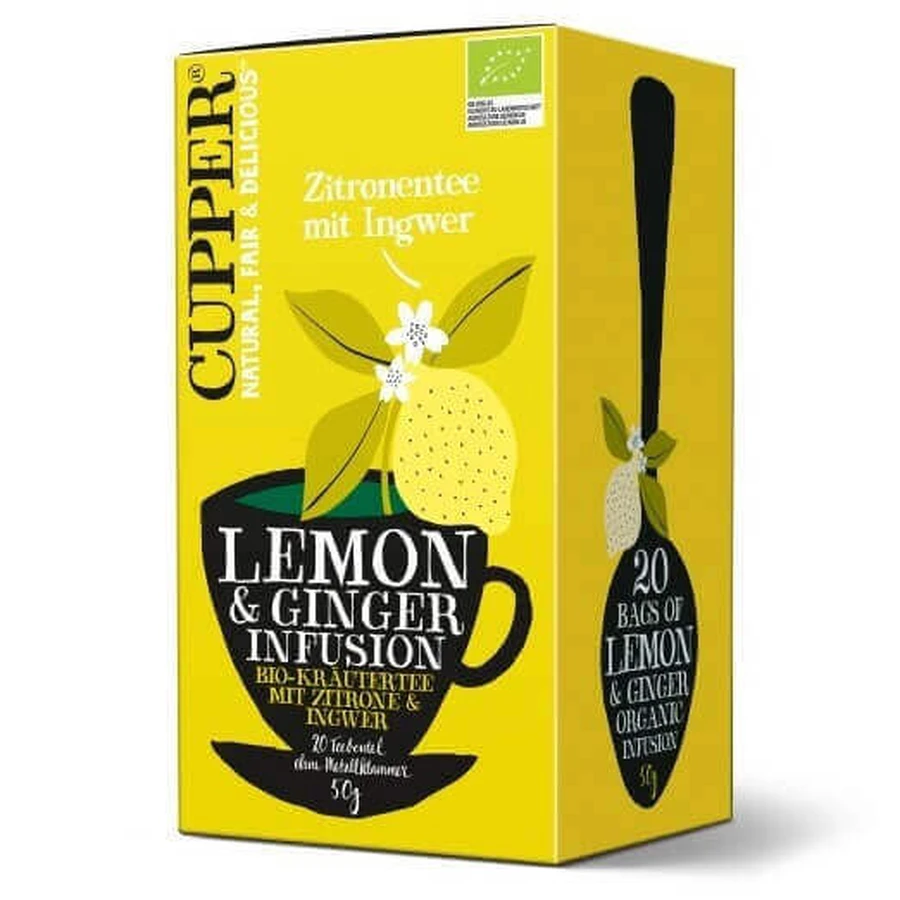 Настойка лимона и имбиря, 20 пакетиков, Cupper: цены и характеристики
