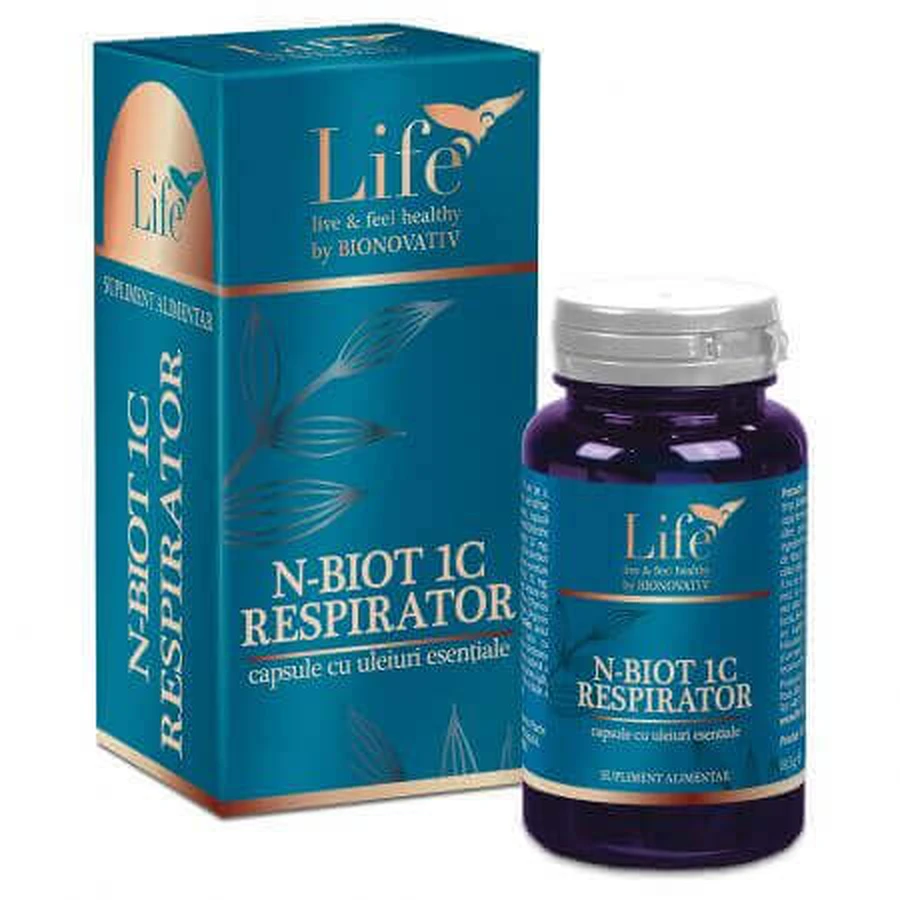 Капсули з ефірною олією N-BIOT 1C Respiratory, 30 капсул, Bionovativ: ціни та характеристики
