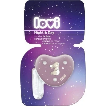LOVI Night&Day пустушка для дівчинки ланцюжок 1×1шт, пустушка-ланцюжок: ціни та характеристики