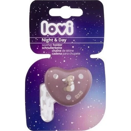 LOVI Night&Day пустушка для дівчинки ланцюжок 1×1шт, пустушка-ланцюжок: ціни та характеристики