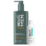 Biovax Men Anti Hair-Loss & Volume, 2-в-1 шампунь для волос и бороды, 200 мл + шампунь для волос и кожи головы, 50 мл бесплатно