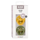 Слюнявчики кольорові, пустушка, гумові, окрги, розмір 1, Honey Bee & Olive, від народження, 2 шт.