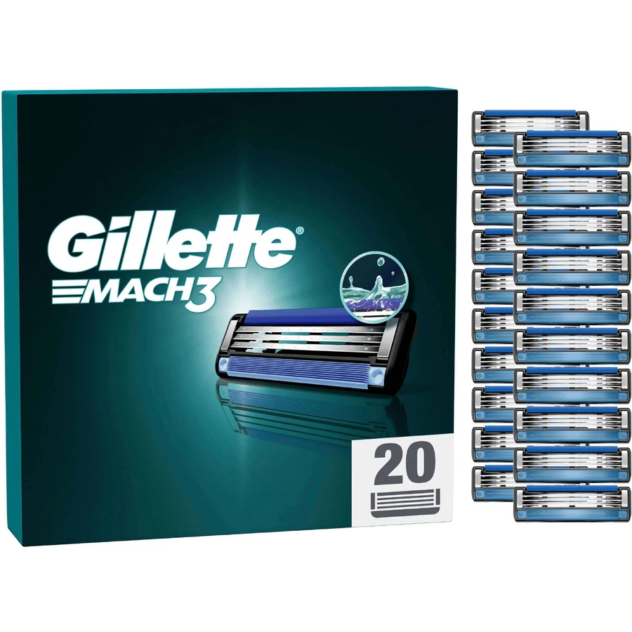 Змінні бритвені головки Gillette Mach3 для чоловіків 20 шт.: ціни та характеристики