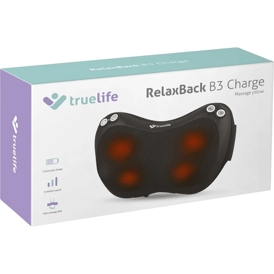 TrueLife RelaxBack B3 Charge, масажна подушка: ціни та характеристики