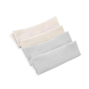 Комплект из 4 муслиновых полотенец, 25 x 25 см, серый, BabyJem