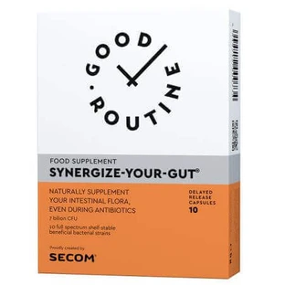 Synergise Your Gut Good Routine, 10 вегетарианских капсул, Secom