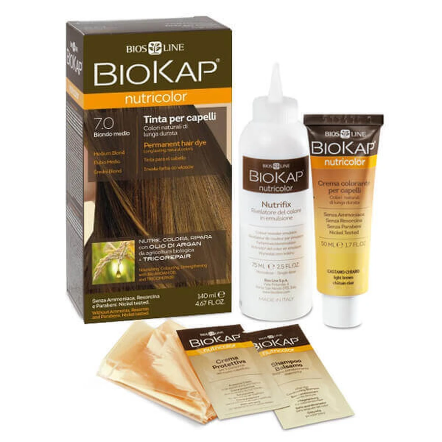 Biokap Nutricolor, краска для волос, 7.0 рыжий блондин, 140 мл: цены и характеристики