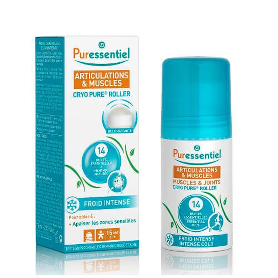 Ролик с 14 эфирными маслами Muscle & Joints Cryo, 75 мл, Puressentiel: цены и характеристики