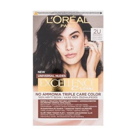 L'Oréal Paris Excellence Creme Universal Nudes стійка фарба для волосся 2U Чорно-коричнева 1×1 шт, колір волосся: ціни та характеристики