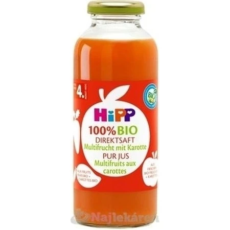 HiPP 100% Organic Fruit Ava с морковью 1×330 мл, fruit ava: цены и характеристики