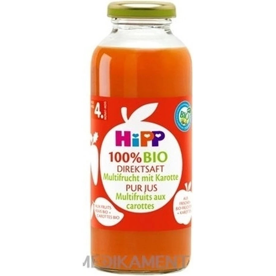 HiPP 100% Organic Fruit Ava с морковью 1×330 мл, fruit ava: цены и характеристики