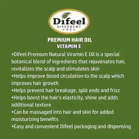 Олія для волосся Difeel 99% Natural Premium з вітаміном E, 75 мл: ціни та характеристики