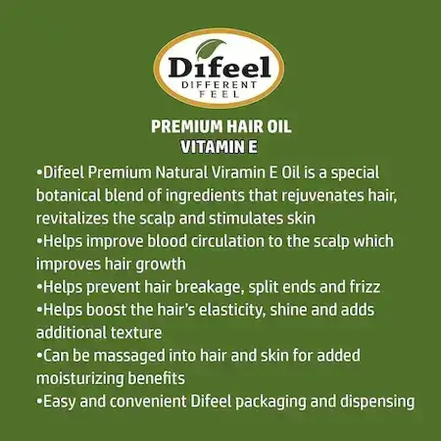 Олія для волосся Difeel 99% Natural Premium з вітаміном E, 75 мл: ціни та характеристики