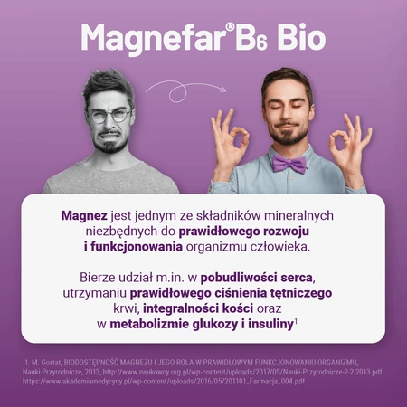 Магнефар В6 Біо 60 мг + 6,06 мг, 60 таблеток, вкритих плівковою оболонкою: ціни та характеристики