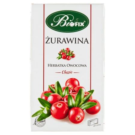 Bi Fix Classic, клюква, фруктовый чай, 2,5 г х 20 пакетиков УНИЧТОЖЕННАЯ УПАКОВКА: цены и характеристики