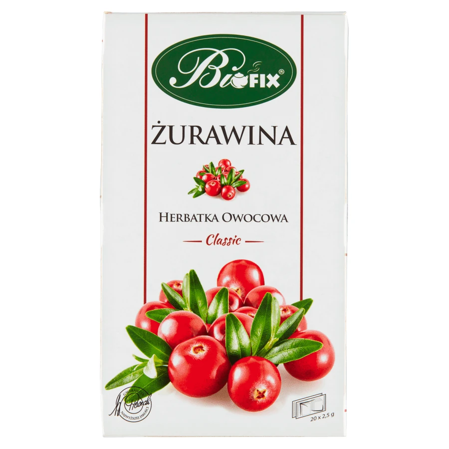Bi Fix Classic, клюква, фруктовый чай, 2,5 г х 20 пакетиков УНИЧТОЖЕННАЯ УПАКОВКА: цены и характеристики