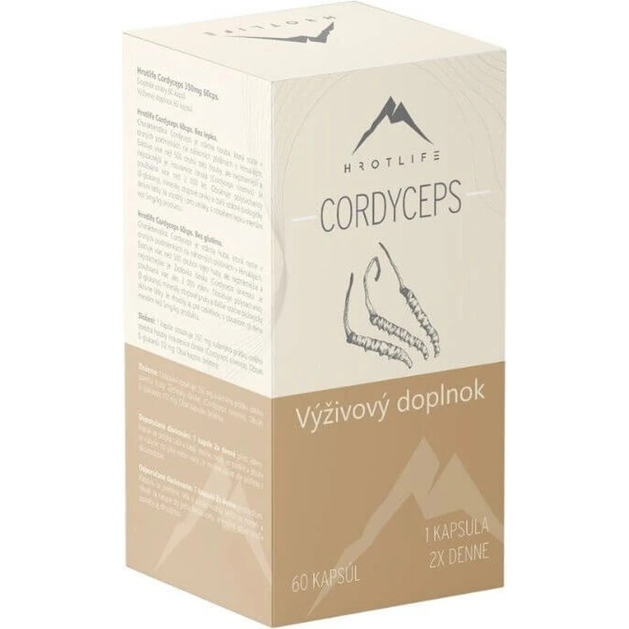Hrotlife Cordyceps 1×60 cps, пищевая добавка: цены и характеристики
