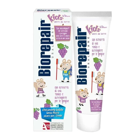 Детская зубная паста с экстрактом винограда Biorepair Kids 0-6 лет, 50 мл, Coswell: цены и характеристики