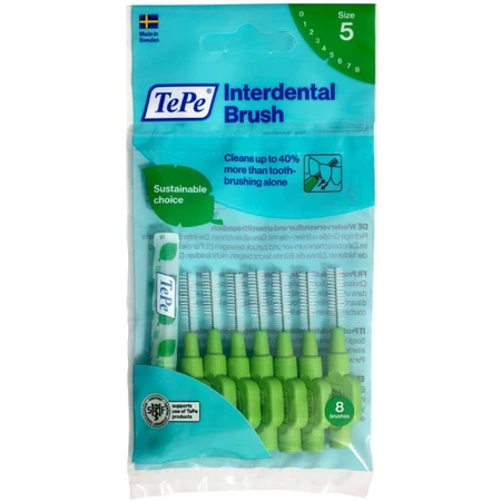 Межзубные щетки TePe Green 0,8 мм 8 шт.: цены и характеристики