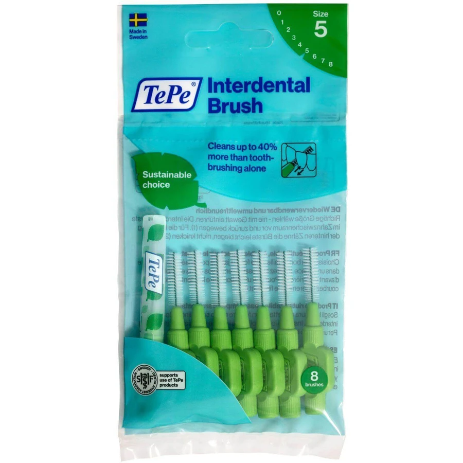 Межзубные щетки TePe Green 0,8 мм 8 шт.: цены и характеристики