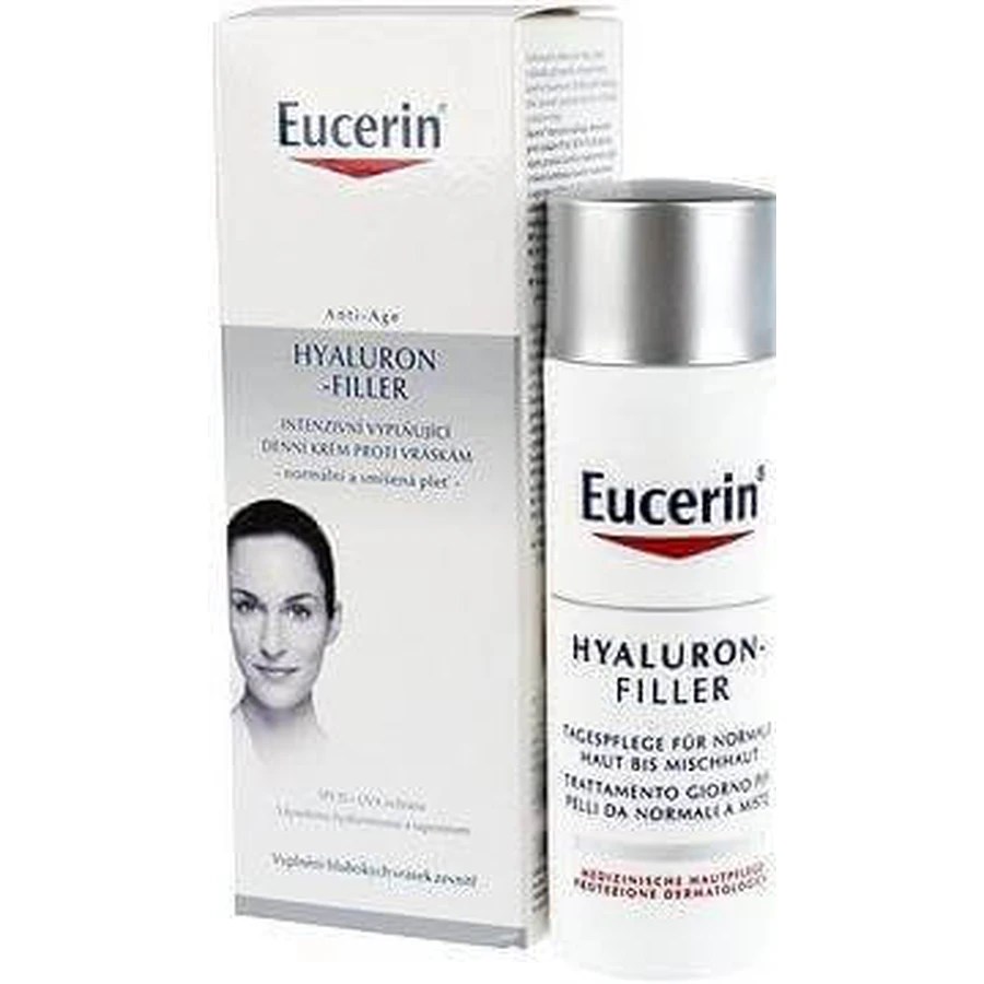 Денний крем проти зморшок Eucerin HYALURON-FILLER 1×50 мл, для нормальної та комбінованої шкіри: ціни та характеристики