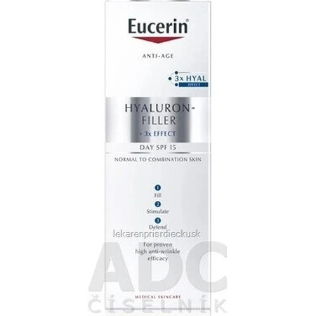 Денний крем проти зморшок Eucerin HYALURON-FILLER 1×50 мл, для нормальної та комбінованої шкіри: ціни та характеристики