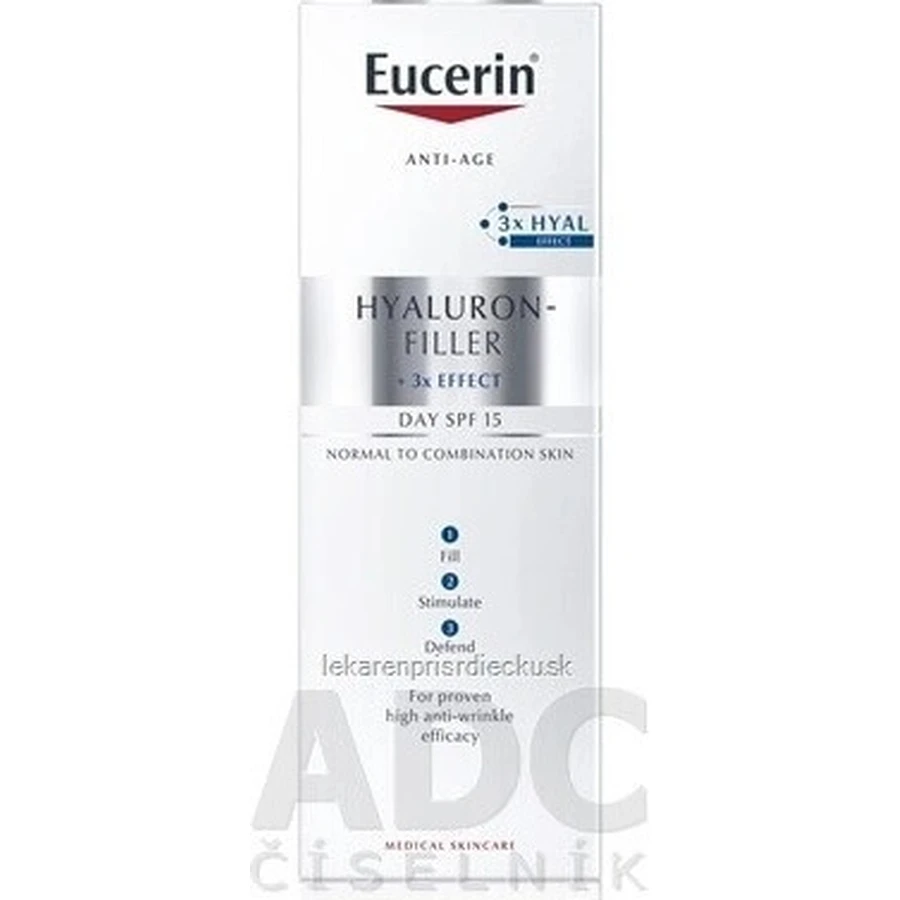 Денний крем проти зморшок Eucerin HYALURON-FILLER 1×50 мл, для нормальної та комбінованої шкіри: ціни та характеристики