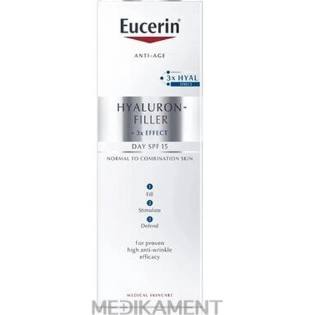 Денний крем проти зморшок Eucerin HYALURON-FILLER 1×50 мл, для нормальної та комбінованої шкіри: ціни та характеристики