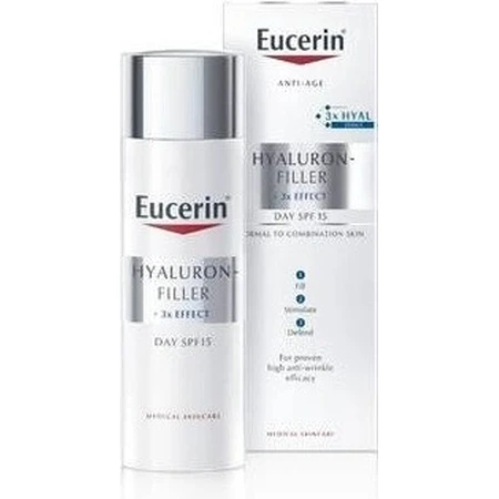 Денний крем проти зморшок Eucerin HYALURON-FILLER 1×50 мл, для нормальної та комбінованої шкіри: ціни та характеристики