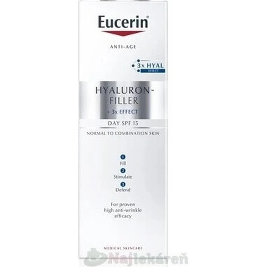Денний крем проти зморшок Eucerin HYALURON-FILLER 1×50 мл, для нормальної та комбінованої шкіри: ціни та характеристики