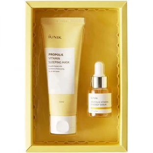 Набір маска для обличчя 60 мл + сироватка для обличчя 15 мл, Skincare Propolis Edition, Iunik
