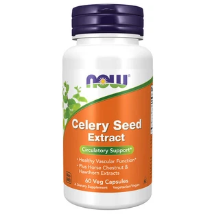 Now Foods Celery Seed Extract, екстракт насіння селери, 60 веганських капсул