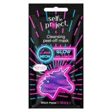 Отшелушивающая очищающая маска Unicorn Neon Glow in Violet, 10 мл, Selfie Project
