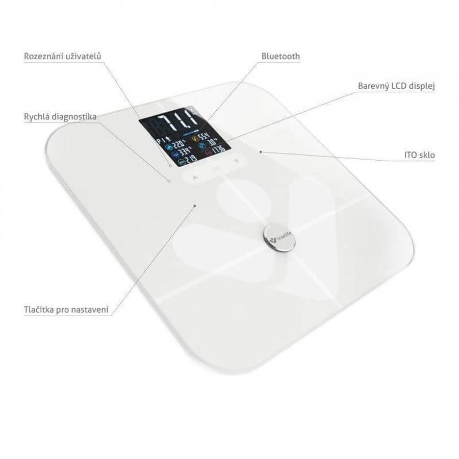 Розумні ваги TrueLife FitScale W7 BT White: ціни та характеристики