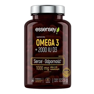 Essensey Omega 3 + 2000 МЕ D3, 90 капсул
