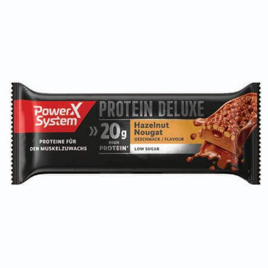 Протеиновый батончик с арахисом и нугой Protein Deluxe, 55 г, Power System: цены и характеристики